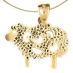 14K or 18K Gold Sheep Pendant