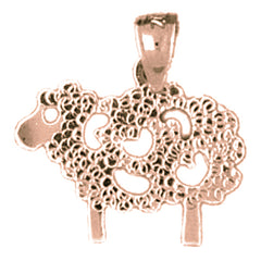 14K or 18K Gold Sheep Pendant