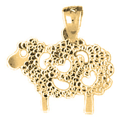 14K or 18K Gold Sheep Pendant