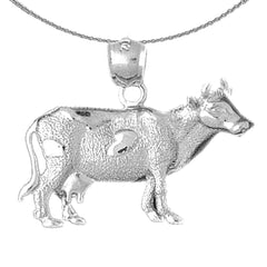 10K, 14K or 18K Gold Cow Pendant