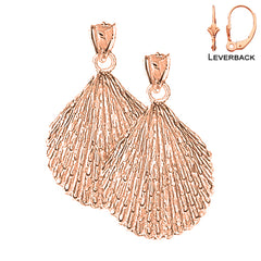 14K or 18K Gold Shell Earrings