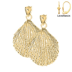 14K or 18K Gold Shell Earrings