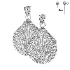 14K or 18K Gold Shell Earrings