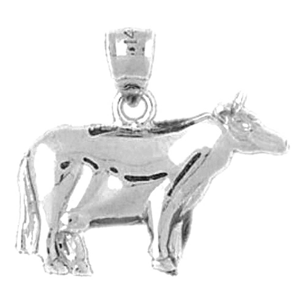 10K, 14K or 18K Gold Cow Pendant