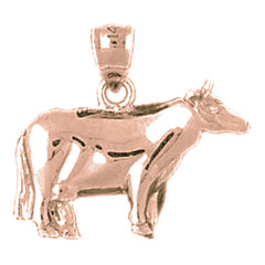 10K, 14K or 18K Gold Cow Pendant