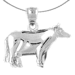 10K, 14K or 18K Gold Cow Pendant
