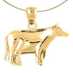10K, 14K or 18K Gold Cow Pendant