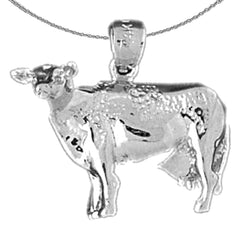 10K, 14K or 18K Gold Cow Pendant