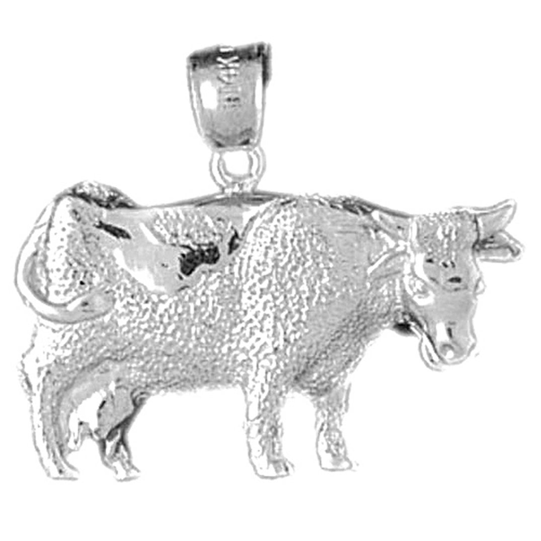 10K, 14K or 18K Gold Cow Pendant