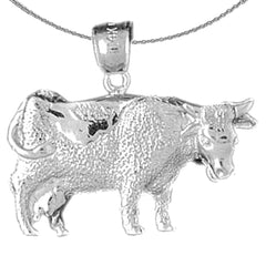 10K, 14K or 18K Gold Cow Pendant