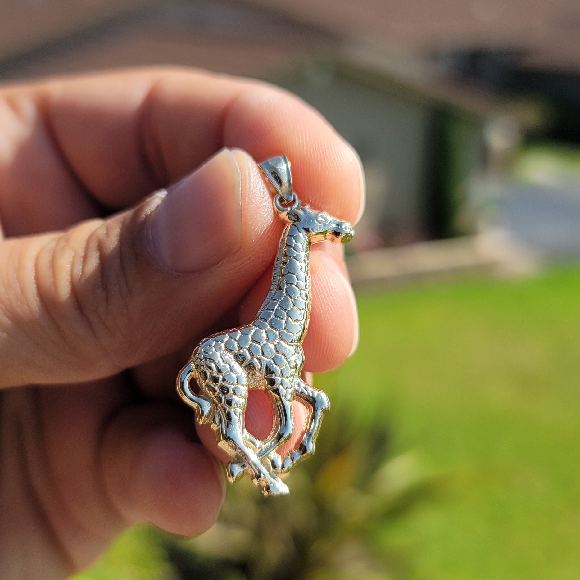 10K, 14K or 18K Gold Giraffe Pendant