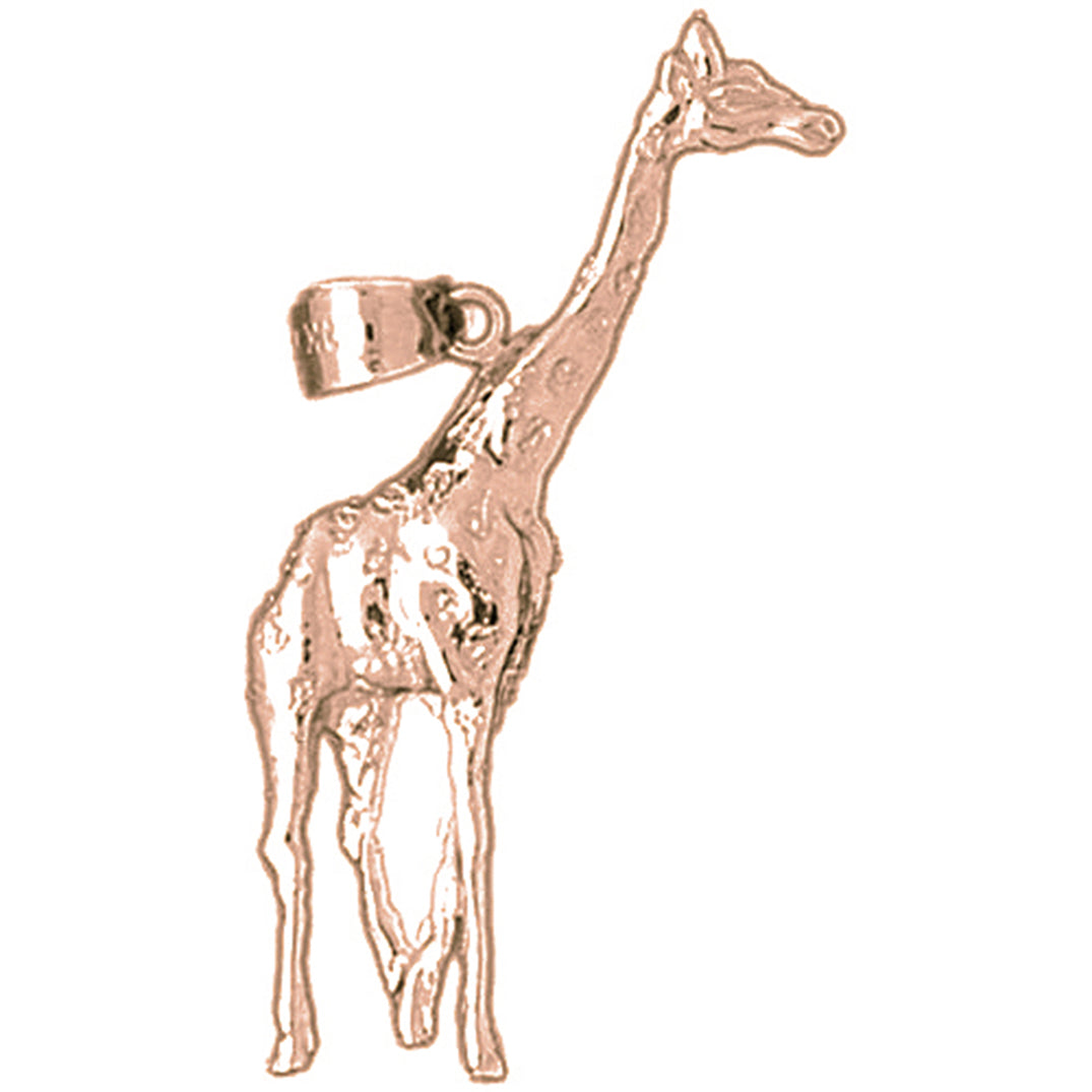 14K or 18K Gold Giraffe Pendant