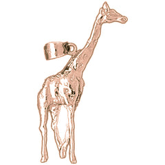 14K or 18K Gold Giraffe Pendant