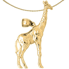 Giraffenanhänger aus 10 Karat, 14 Karat oder 18 Karat Gold