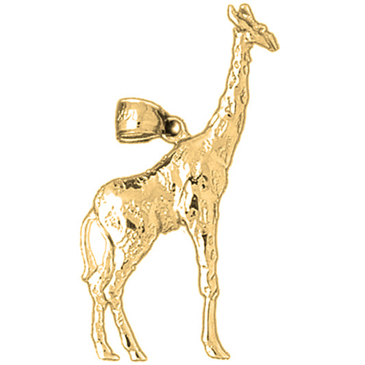 10K, 14K or 18K Gold Giraffe Pendant