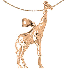 Giraffenanhänger aus 10 Karat, 14 Karat oder 18 Karat Gold