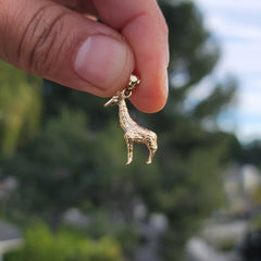 10K, 14K or 18K Gold Giraffe Pendant