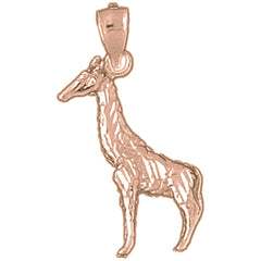 10K, 14K or 18K Gold Giraffe Pendant