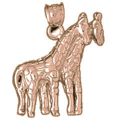 10K, 14K or 18K Gold Giraffe Pendant