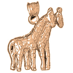 Giraffenanhänger aus 10 Karat, 14 Karat oder 18 Karat Gold