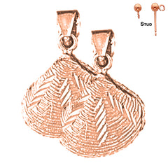 14K or 18K Gold Shell Earrings