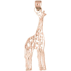 14K or 18K Gold Giraffe Pendant