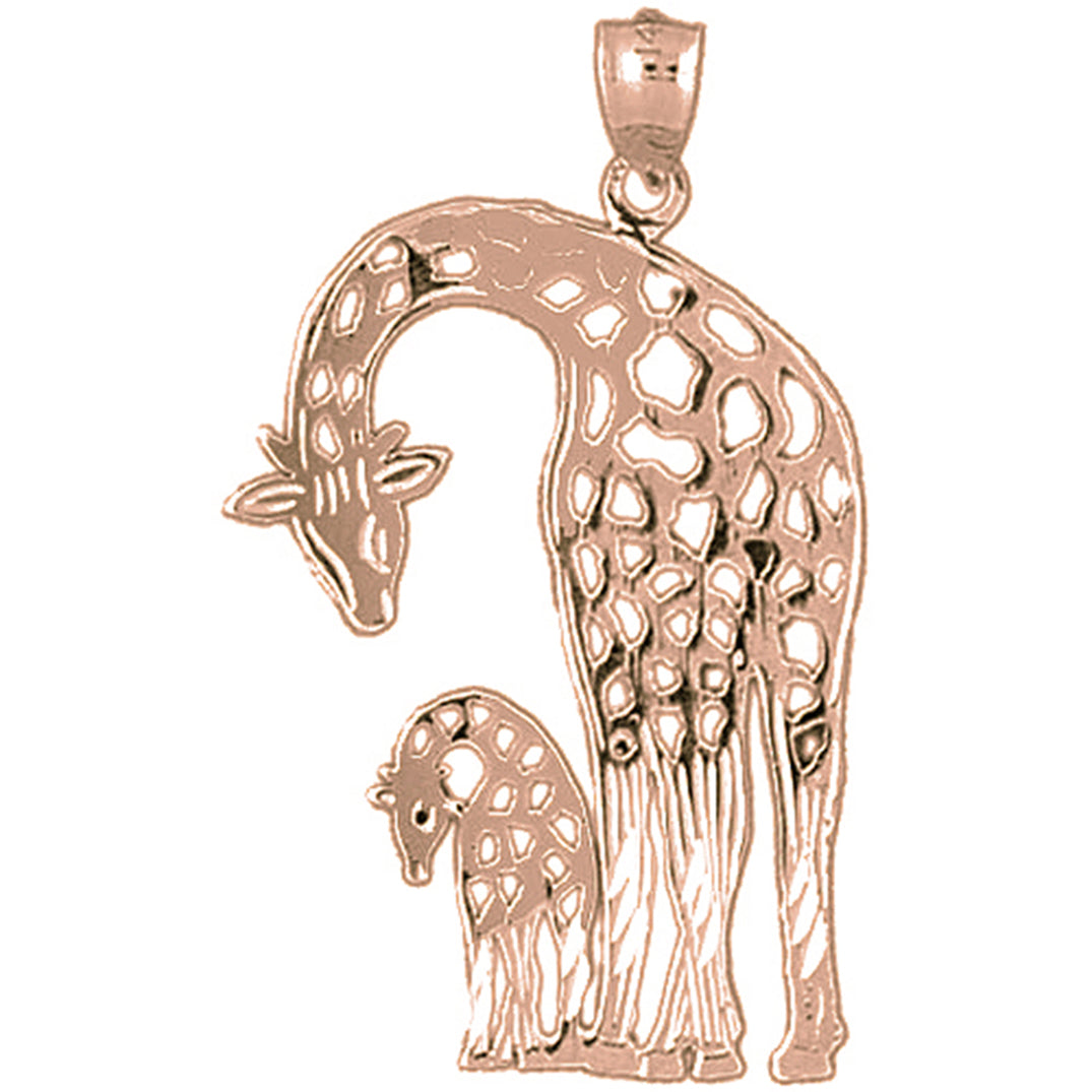 10K, 14K or 18K Gold Giraffe Pendant