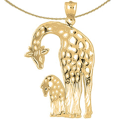 Giraffenanhänger aus 10 Karat, 14 Karat oder 18 Karat Gold