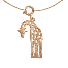 Giraffenanhänger aus 14 Karat oder 18 Karat Gold