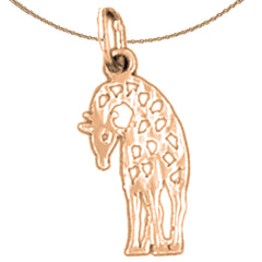 Giraffenanhänger aus 14 Karat oder 18 Karat Gold