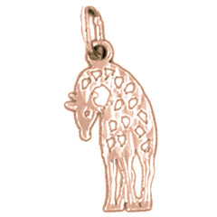 14K or 18K Gold Giraffe Pendant