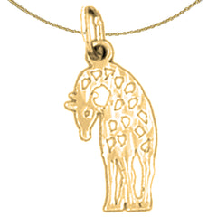 Giraffenanhänger aus 14 Karat oder 18 Karat Gold