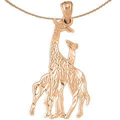 Giraffenanhänger aus 14 Karat oder 18 Karat Gold