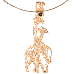 Giraffenanhänger aus 14 Karat oder 18 Karat Gold