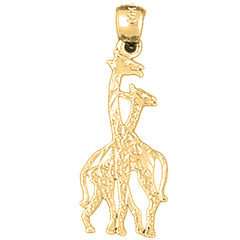 14K or 18K Gold Giraffe Pendant