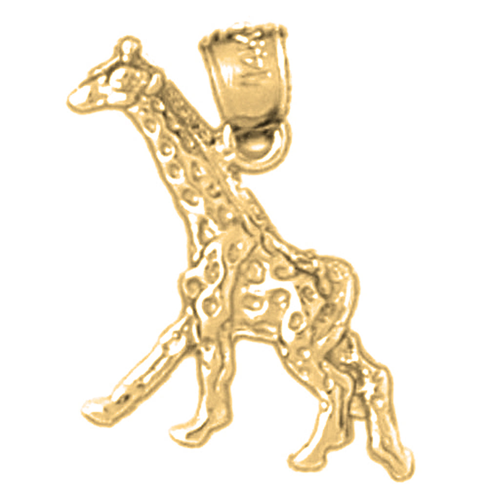 14K or 18K Gold Giraffe Pendant