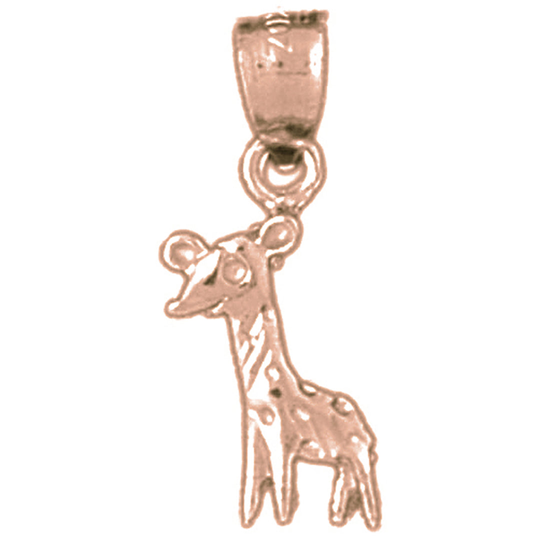 14K or 18K Gold Giraffe Pendant
