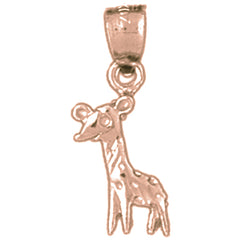 14K or 18K Gold Giraffe Pendant