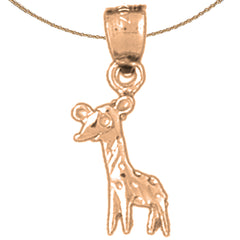 Giraffenanhänger aus 14 Karat oder 18 Karat Gold