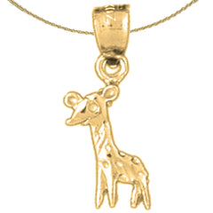 Giraffenanhänger aus 14 Karat oder 18 Karat Gold