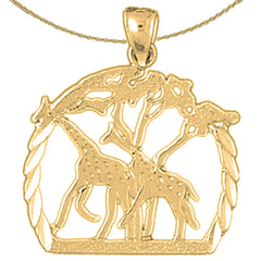 Giraffenanhänger aus 14 Karat oder 18 Karat Gold