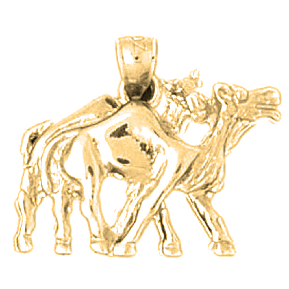 10K, 14K or 18K Gold Camel Pendant