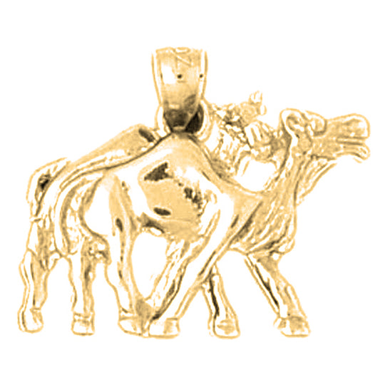 10K, 14K or 18K Gold Camel Pendant