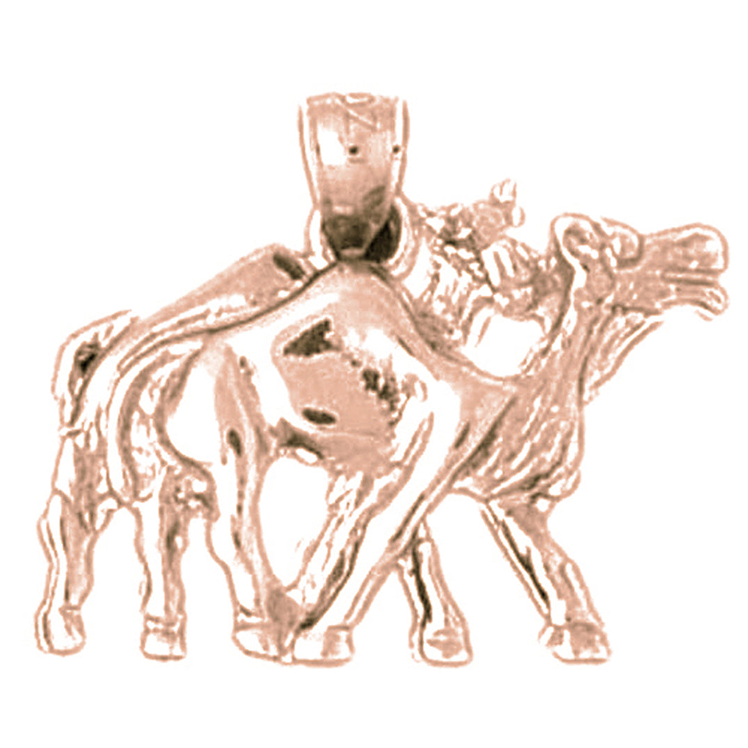 10K, 14K or 18K Gold Camel Pendant