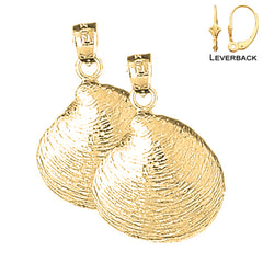 14K or 18K Gold Shell Earrings
