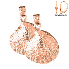 14K or 18K Gold Shell Earrings