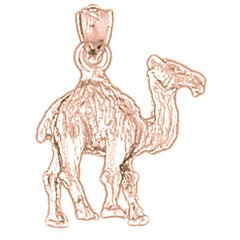 10K, 14K or 18K Gold 3D Camel Pendant