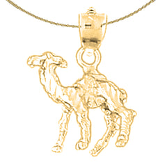10K, 14K or 18K Gold 3D Camel Pendant