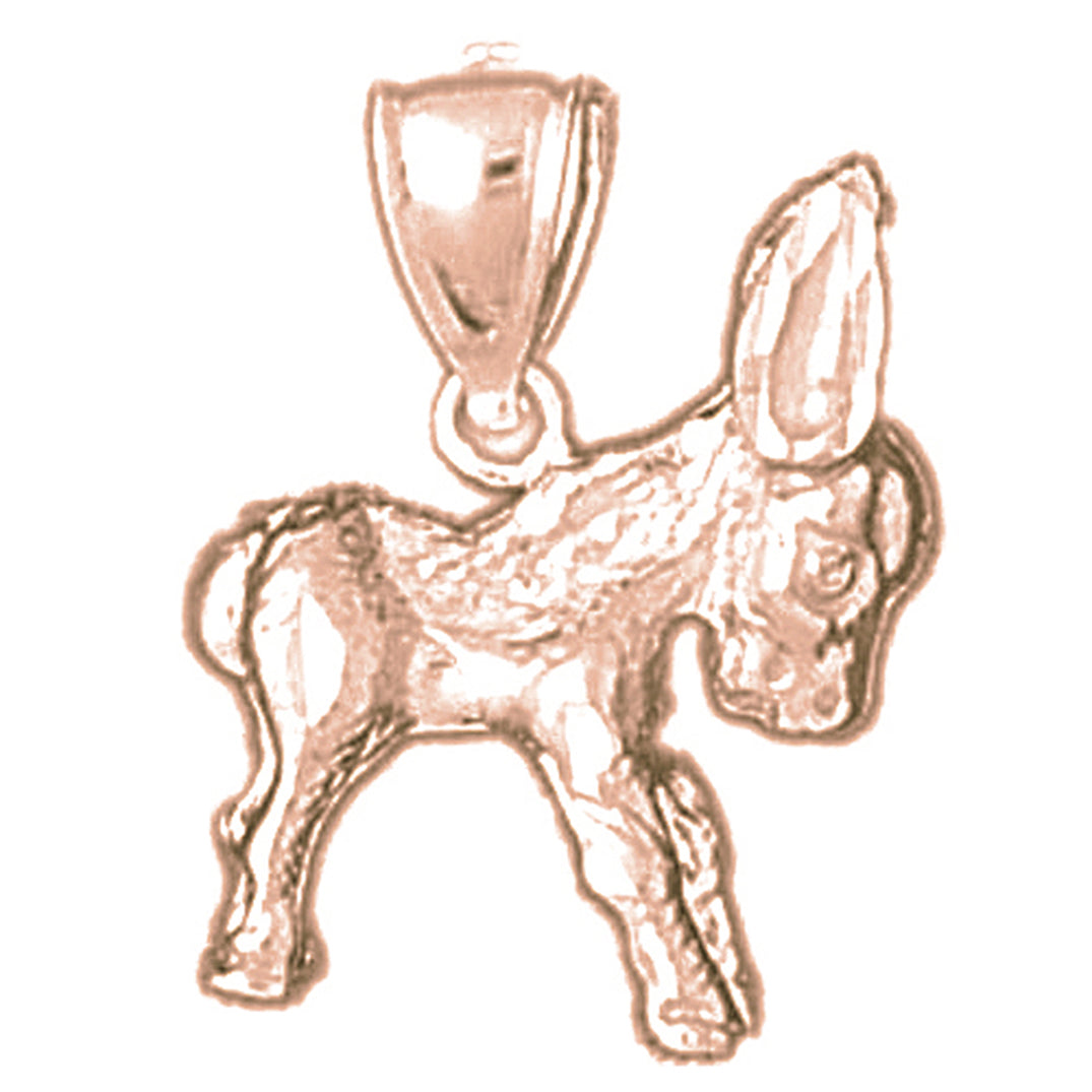 10K, 14K or 18K Gold 3D Camel Pendant