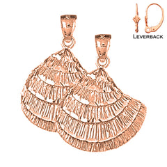 14K or 18K Gold Shell Earrings